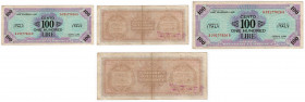 Occupazione Americana dell'Italia - Allied Military Currency (AM LIRE) - 100 Lire Serie 1943 A (FLC) - Serie A29177826B - Crapanzano/Giulianini n°OS61...