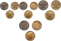 Regno d'Italia - Vittorio Emanuele III (1900-1943) - lotto di 3 monete: 5 centesimi 1943 impero - 5centesimi impero 1941 - 5 centesimi Impero 1942 - m...