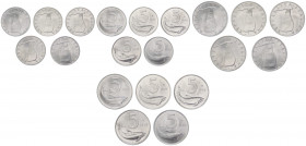 Repubblica Italiana (dal 1946) - Monetazione in lire (1946-2001) - lotto di 5 monete da 5 Lire 1951 – 1952 – 1953 – 1954 – 1955 - Gig 282 – 283- 284 –...