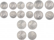 Repubblica Italiana (dal 1946) - Monetazione in lire (1946-2001) - Lotto di 4 monete composto da 3 pezzi da 50 lire (1958/1960/1961) e 10 lire 1965 - ...
