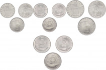 Repubblica Italiana (dal 1946) - Monetazione in lire (1946-2001) - lotto di 3 monete da 5 Lire 1966 – 1968 – 1996 - Mont.11- 13 – 45 - IT
FDC



...
