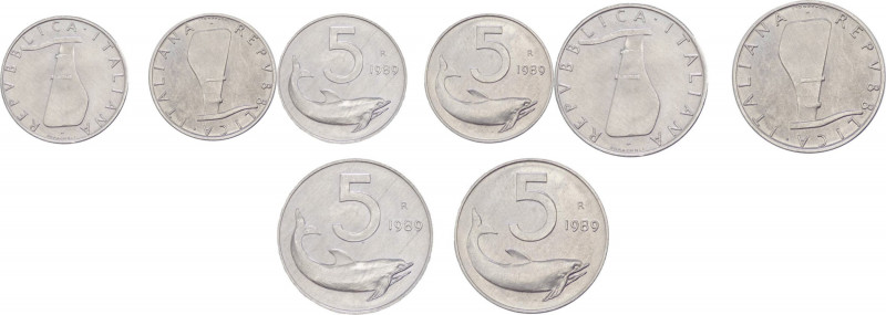 Repubblica Italiana (dal 1946) - Monetazione in lire (1946-2001) - Lotto di 2 mo...