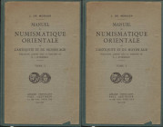 DE MORGAN J. - Manuel de numismatique orientale de l'antiquité et du moyen age. Paris 1923-1936. pp. 480, molte illustrazioni nel testo. ril. tela, bu...