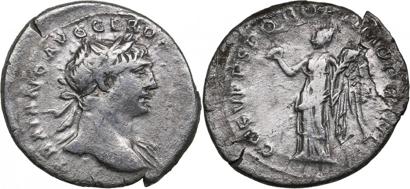 Roman Empire AR Denar 103-111 AD - Traianus (98-117 AD)
2.68g. 20mm. VF/VF- IMP ...