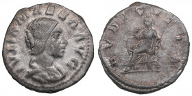 Roman Empire AR Denarius - Julia Maesa (grandmother of Elagabalus) (218-220 AD)
3.71g. 19mm. VF/VF IVLIA MAESA AVG, Bust right/ PIETAS AVG, Pietas sta...
