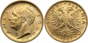 Albania 20 franga 1927
6.46g. UNC/UNC Mint luster.