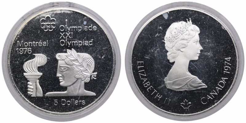 Canada 5 dollars 1974 - Olympics Montreal 1976
PROOF