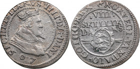 Denmark 8 skilling 1607 - Christian IV (1588-1648)
2.73g. VF/VF+