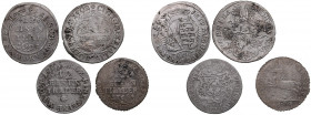 Germany 1/12 thaler 1695, 1702, 1763, 1768 (4)
Various condition. Sold as is, no return.