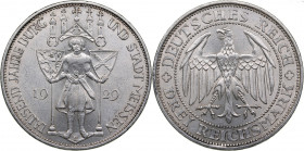 Germany, Weimar Republic 3 reichsmark 1929 E
14.89g. AU/AU Mint luster.