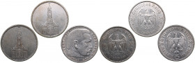 Germany, Third Reich 5 reichsmark 1934, 1935, 1936 (3)
VF-XF. Sold as is, no return.