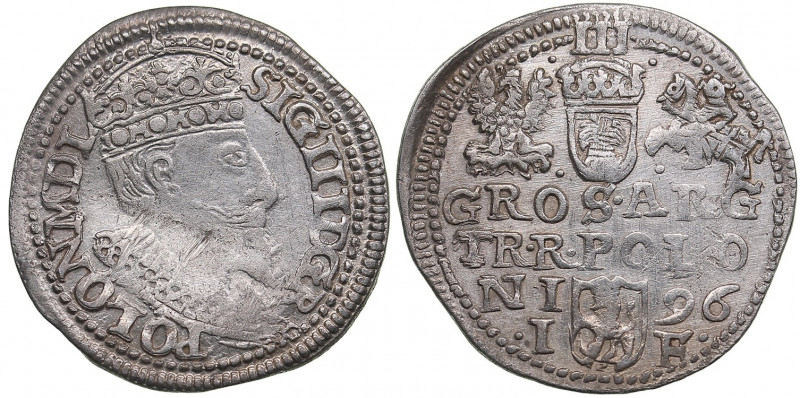 Poland, Olkusz 3 grosz 1596 - Sigismund III (1587–1632)
2.29g. VF/XF Iger O.96.1...