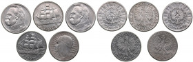 Poland 2 zlote 1933, 1934, 1936 (5)
VF-AU. Sold as is, no return.
