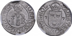Sweden 1/2 öre 1577 - Johan III (1568-1592) - NGC AU Details
SMB 88. SM 85.