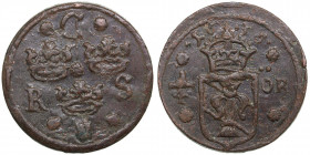 Sweden 1/4 öre 1635 - Kristina (1632-1654)
13.95g. VF/VF