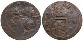 Sweden 1/4 öre 1636 - Kristina (1632-1654)
10.51g. F/XF