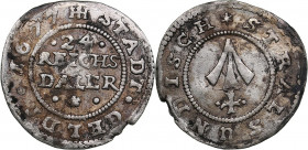 Sweden, Stralsund 1/24 taler 1677 - Karl XI (1660-1697)
1.73g. VF/VF SB-74 R. Rare!