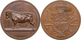Sweden Agricultural medal
35.50g. 43mm. AU/UNC Mint luster. ÖREBRO LÄNS KONGL. HUSHALLNINGSSÄLLSKAR/ PRISBELÖNING.