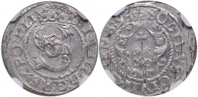 Riga, Poland solidus 1596 - Sigismund III (1587-1632) - NGC MS 63
TOP POP. The highest graded piece at NGC. Only two examples awarded this grade by NG...
