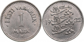 Estonia 1 mark 1922
2.54g. AU/AU Mint luster. KM-1.