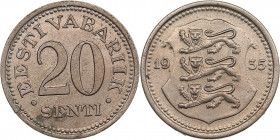Estonia 20 senti 1935
4.03g. AU/UNC Mint luster. KM-17.