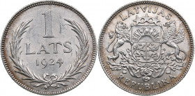 Latvia 1 lats 1924
4.98g. AU/UNC