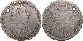 Russia Poltina 1725
13.69g. VF/VF The hole. Rare!