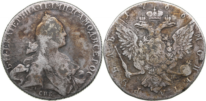 Russia Rouble 1766 СПБ-АШ
22.84g. F/F Bitkin 197. Sold as is, no return.