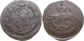 Russia 2 kopecks 1789 EM
16.99g. VF+/XF+ Rare state of preservation. Very beautiful details of horseman. Bitkin 682.