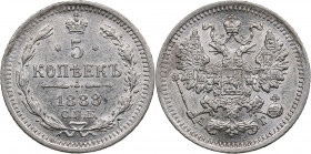 Russia 5 kopecks 1888 СПБ-АГ
0.90g. AU/AU Mint luster. Bitkin 148.