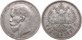 Russia Rouble 1897 **
19.88g. VF/VF Bitkin 203.