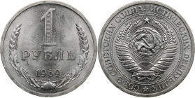 Russia - USSR 1 rouble 1969
7.65g. UNC/UNC Mint luster. Fedorin 20.