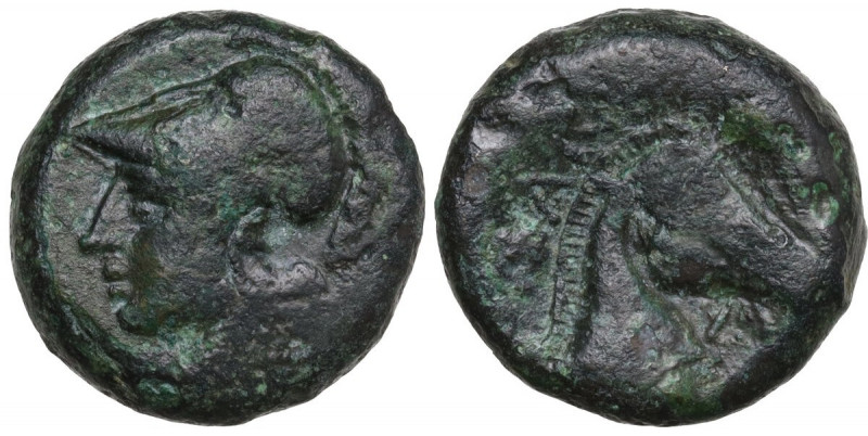 Greek Italy. Etruria, Cosa. AE Quartuncia, c. 273-250 BC. Obv. Head of Cosa left...