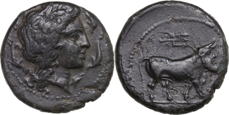 Greek Italy. Central and Southern Campania, Neapolis. AE 18.5 mm, c. 300-275 BC....