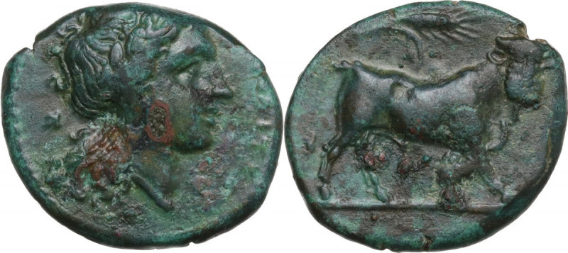 Greek Italy. Central and Southern Campania, Neapolis. AE 18.5 mm. c. 300-275 BC....