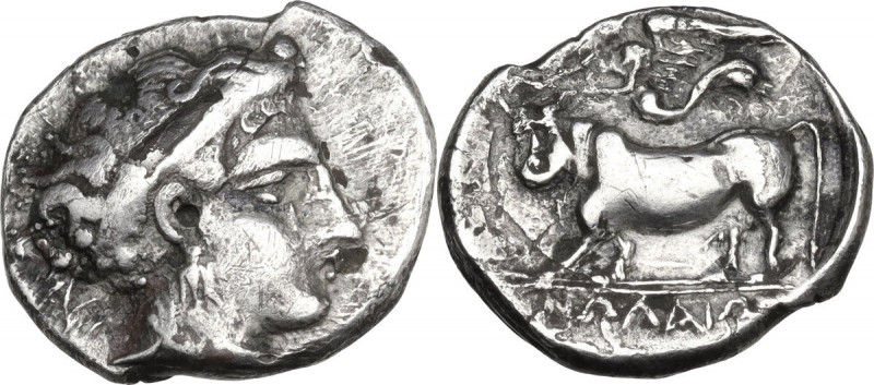 Greek Italy. Central and Southern Campania, Nola. AR Nomos, c. 400-385 BC. Obv. ...