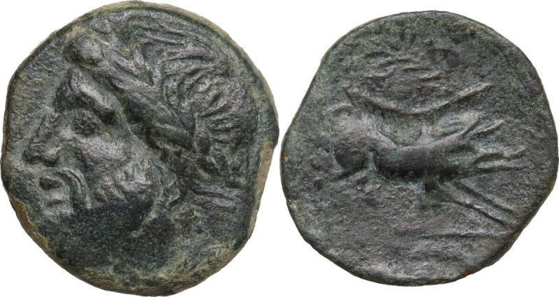 Greek Italy. Northern Apulia, Salapia. AE 21.5 mm, c. 225-210 BC. Obv. ΣΑΛΑΠΙΝΩΝ...