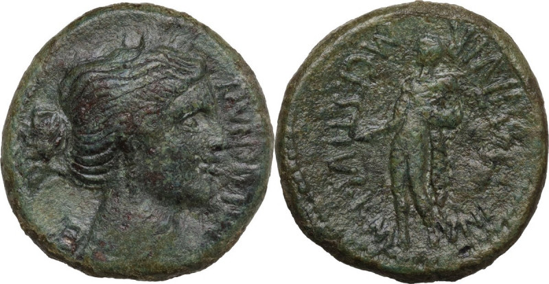 Sicily. Henna. L. Munatius L. Cestius, Duoviri. AE 22.5 mm. c. 44-36 BC. Obv. MV...