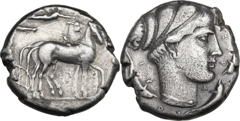 Sicily. Syracuse. Second Democracy (466-405 BC). AR Tetradrachm, c. 430-420 BC. ...