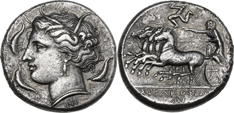 Sicily. Syracuse. Agathokles (317-289 BC). AR Tetradrachm, c. 310-305 BC. Obv. H...