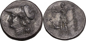 Sicily. Syracuse. Fifth Democracy (214-212 BC). AR 12 Litrai, c. 214-212 BC. Obv. Head of Athena left, wearing Corinthian helmet. Rev. Artemis standin...