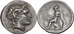 Continental Greece. Kings of Thrace. Lysimachos (305-281 BC). AR Tetradrachm. Lysimachia mint. Struck 297/6-282/1 BC. Obv. Diademed head of the deifie...