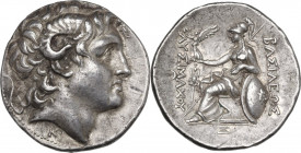 Continental Greece. Kings of Thrace. Lysimachos (305-281 BC). AR Tetradrachm. Pergamon mint. Struck 287/6-282 BC. Obv. Diademed head of the deified Al...