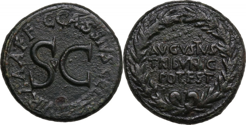 Augustus (27 BC - 14 AD). AE Dupondius, Rome mint, 16 BC. C. Cassius Celer, mone...
