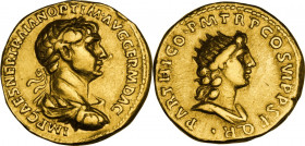Trajan (98-117). AV Aureus, Rome mint, c. 114-117 AD. Obv. IMP CAES NER TRAIAN OPTIM AVG GERM DAC. Laureate, draped, and cuirassed bust right. Rev. PA...