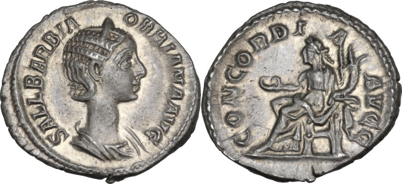 Orbiana, wife of Severus Alexander (225-227). AR Denarius, Rome mint. Special ma...