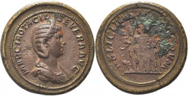 Otacilia Severa, wife of Philip I (244-249). AE Medallion, Rome mint. Obv. MARCIA OTACIL SEVERA AVG. Diademed and draped bust right. Rev. FELICITAS TE...