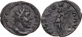 Marius, Romano-Gallic Emperor (269 AD). BI Antoninianus, Colonia Agrippinensis (Cologne) mint, 2nd emission. Obv. IMP C M AVR MARIVS AVG. Radiate and ...