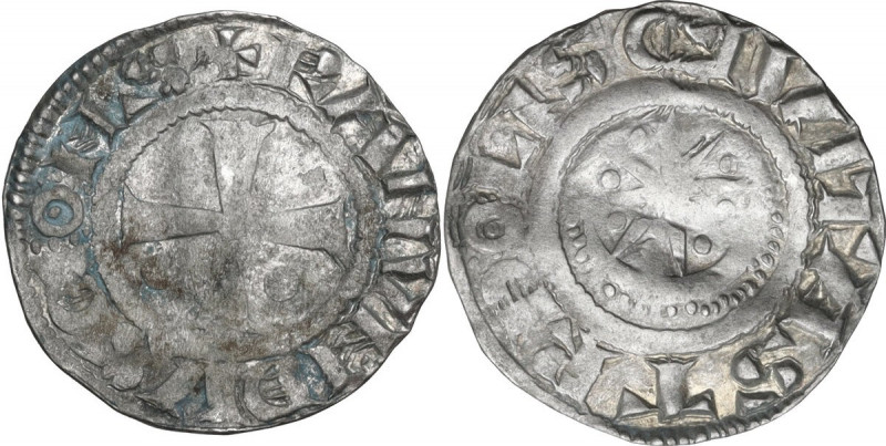 Tripoli. Raymond II (1137-1152) and Raymond III (1152-1187). BI Denier. D/ Paten...