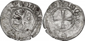 Cyprus. Henry II of Lusignan, Second Reign (1310-1324). Bi Denier. D/ Lion of Cyprus rampant left. R/ Patent cross. Malloy 66; Schl. pl. VI, 23; Metca...